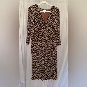 Charter Club Leopard Print V-Neck Dress